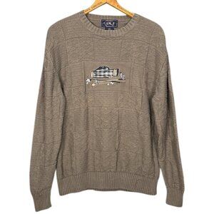 Vintage Northern Golf Elements Sweater Retro 90s Grandpa Knit
